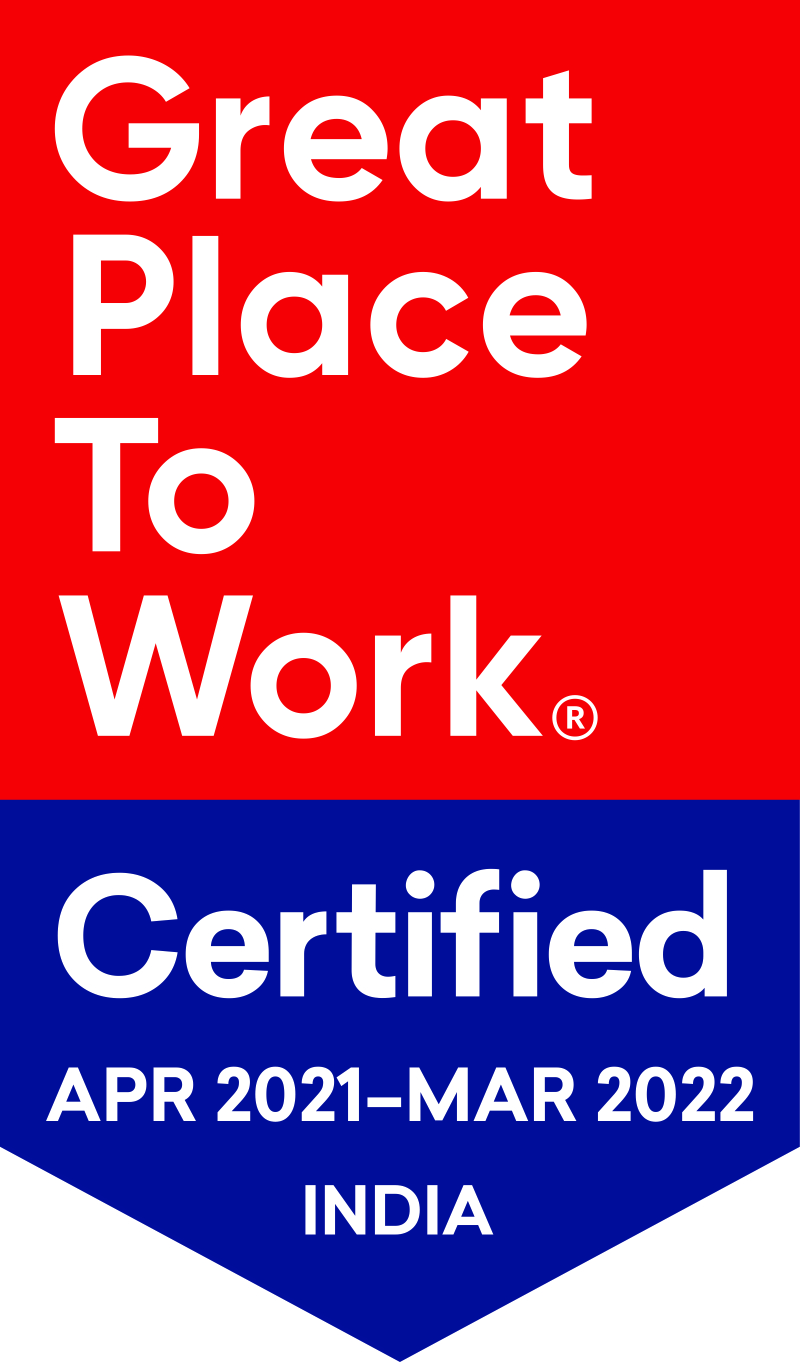 GPTW Certificate April 2021 - March 2022 India